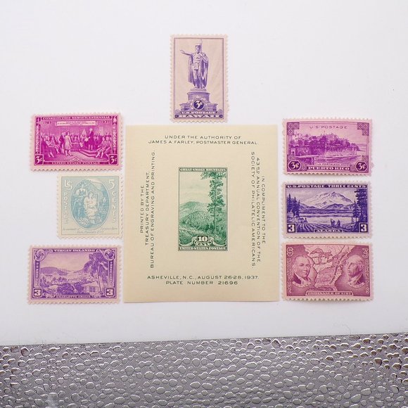 United States Post Office Other - 1937 United States Commemorative Stamp Year Set